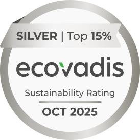 EcoVadis Silver Top 15% badge – sustainability rating October 2025