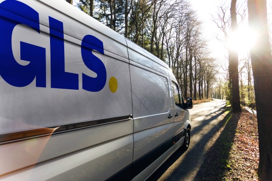 GLS vehicle on express delivery