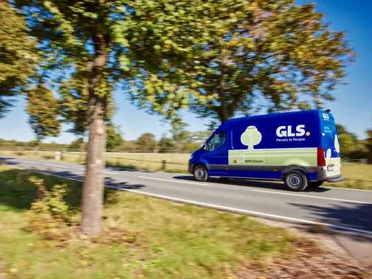 GLS Blue Electric Van